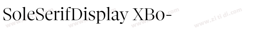 SoleSerifDisplay XBo字体转换 SoleSerifDisplay XBo字体转换